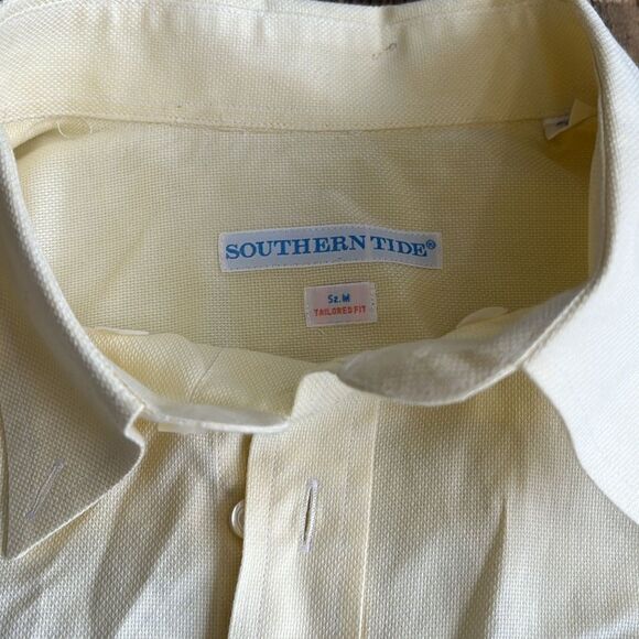 SOUTHERN TIDE SIZE M BUTTON DOWN YELLOW POLO - Picture 2 of 8